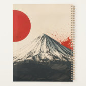 Mount Damavand Minimalistische Wandkunst – Rood Zo Planner (Achterkant)