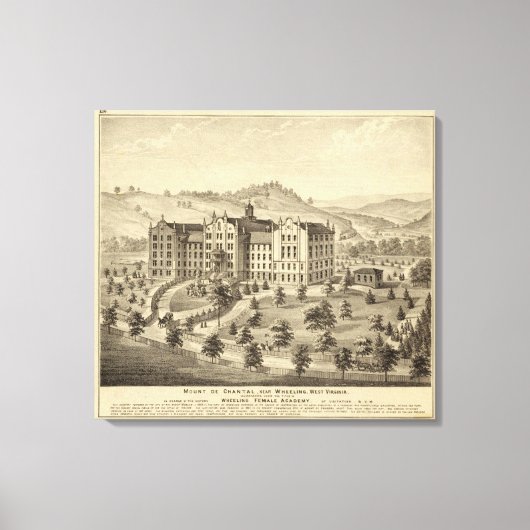 Mount de Chantal, near Wheeling, West Virginia Canvas Afdruk (Voorkant)