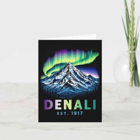 Mount Denali Alaska Mountain Denali National Park  Kaart (Voorkant)