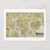 Mount Desert Island and Coast of Maine Map Briefkaart (Voorkant)