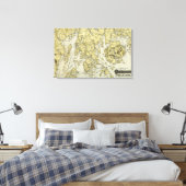Mount Desert Island and Coast of Maine Map Canvas Afdruk (Insitu (Slaapkamer))