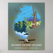 Mount Desert Island, Hancock County, Maine, Vereni Poster (Voorkant)