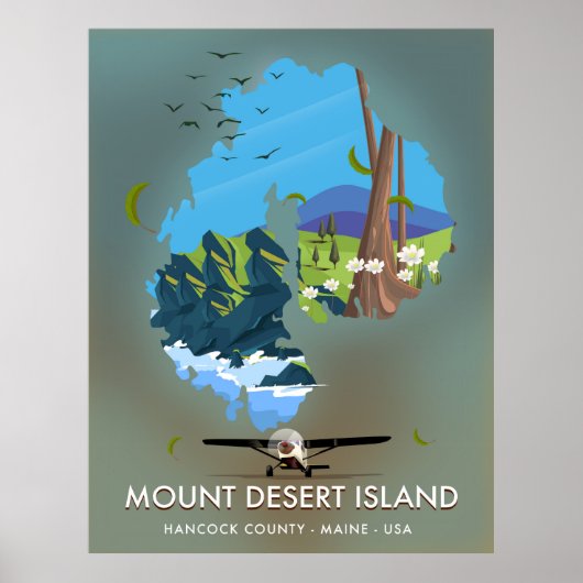 Mount Desert Island, Hancock County, Maine, Vereni Poster (Voorkant)