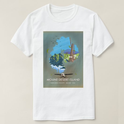 Mount Desert Island, Hancock County, Maine, Vereni T-shirt (Design voorkant)