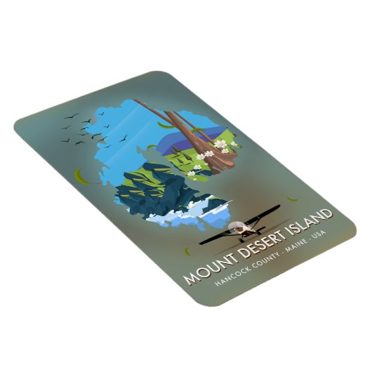 Mount Desert Island, Hancock County, Maine, VS Magneet (Rechterzijde)