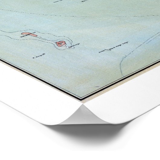 Mount Desert Island Maine Map - 1887 Poster (Hoek)