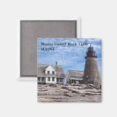 Mount Desert Rock Light, Maine Magnet (Voorkant / Achterkant)