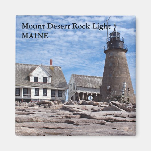 Mount Desert Rock Light, Maine Magnet (Voorkant)