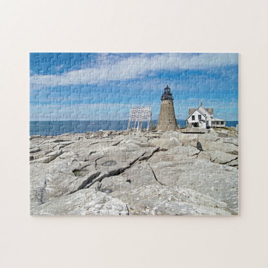 Mount Desert Rock Lighthouse, Maine Legpuzzel (Horizontaal)