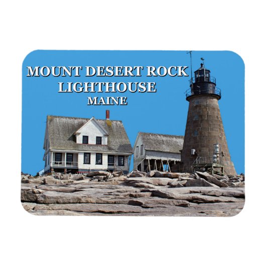 Mount Desert Rock Lighthouse, Maine Magneet (Horizontaal)