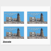 Mount Desert Rock Lighthouse, Maine Rechthoekige Sticker (Vel)