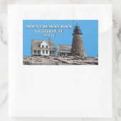 Mount Desert Rock Lighthouse, Maine Rechthoekige Sticker (Tas)