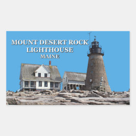Mount Desert Rock Lighthouse, Maine Rechthoekige Sticker