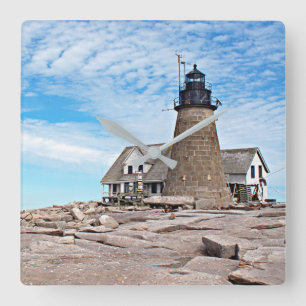 Mount Desert Rock Lighthouse, Maine Vierkante Klok