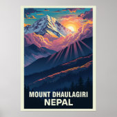Mount Dhaulagiri Nepal V03 Poster (Voorkant)