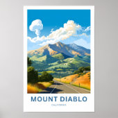 Mount Diablo California Travel Print (Voorkant)
