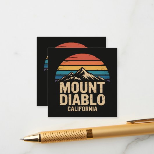 Mount Diablo Californië Informatiekaartje (Voorkant / Achterkant in situ)