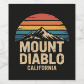 Mount Diablo Californië Wijn Etiket (Enkel label)