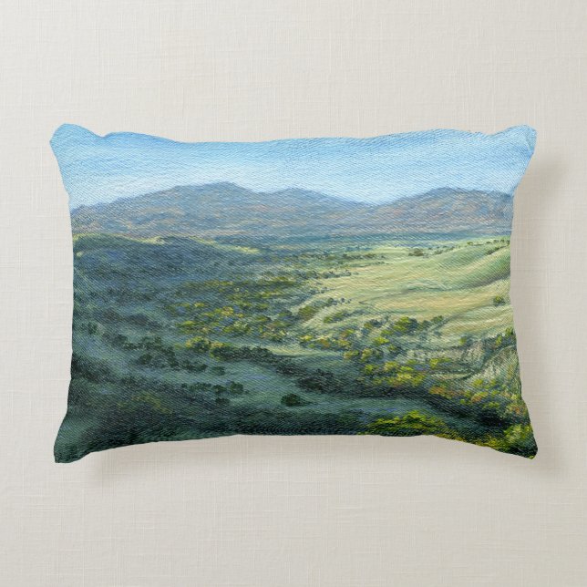 "Mount Diablo Southern Uitzicht" Pillow Decoratief Kussen (Voorkant)