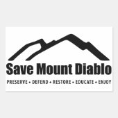 Mount Diablo Sticker opslaan (Voorkant)