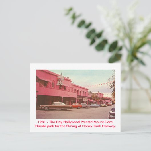 Mount Dora, Fl - Painted Pink Briefkaart (Staand voorkant)