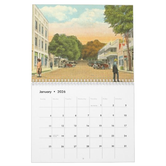 Mount Dora, Florida Briefkaart Calender voor Kalender (Jan 2026)