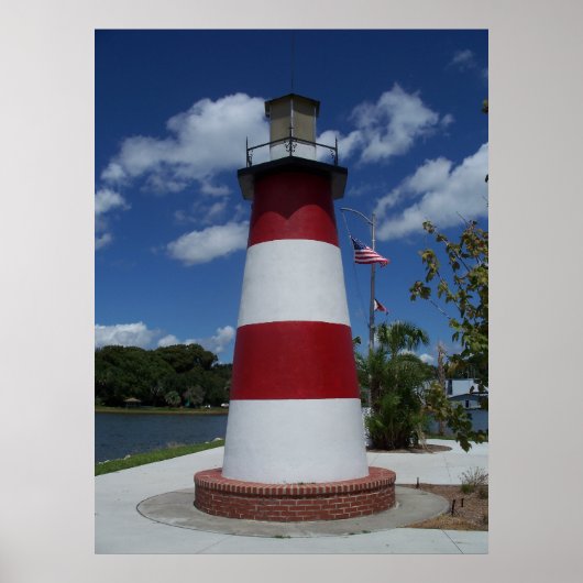 Mount Dora Florida Lighthouse Lake Marker Poster (Voorkant)