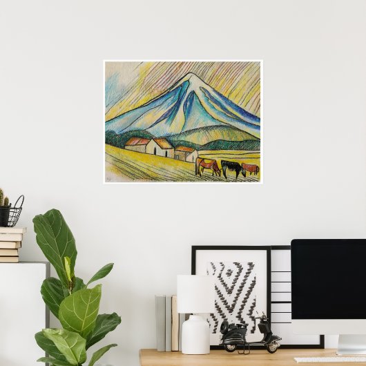 Mount Egmont - Archief Art Print (Thuiskantoor)