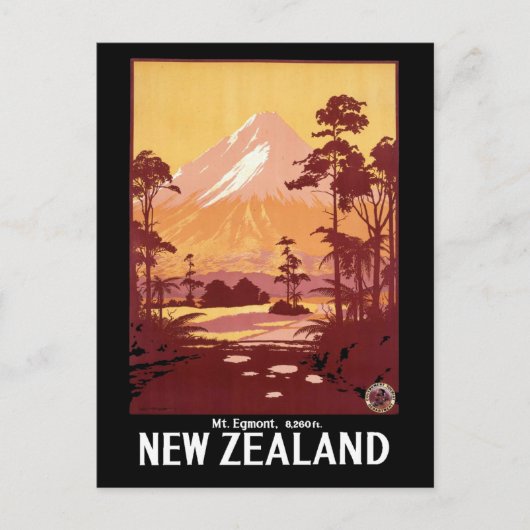  Mount Egmont New Zealand Travel Briefkaart (Voorkant)