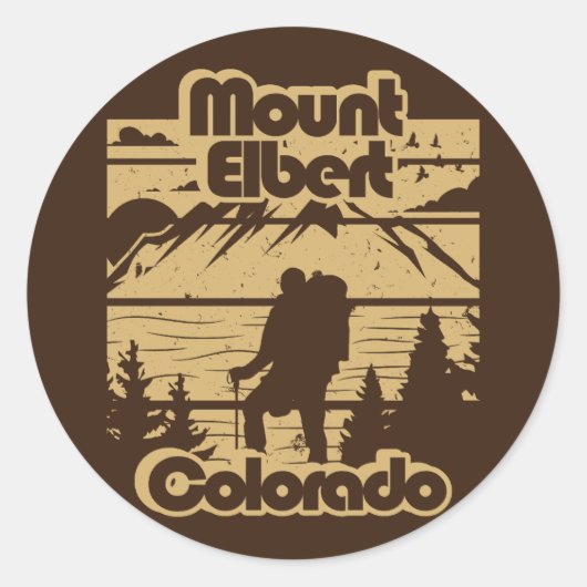 Mount Elbert Colorado Ronde Sticker (Voorkant)