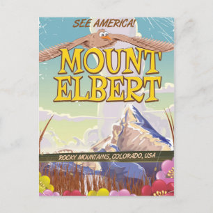 Mount Elbert, Colorado USA reisposter Briefkaart