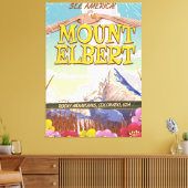 Mount Elbert, Colorado USA reisposter Canvas Afdruk (Insitu (Woonkamer))