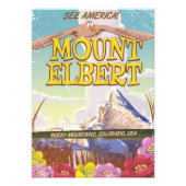Mount Elbert, Colorado USA reisposter Foto Afdruk (Voorkant)