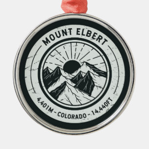 Mount Elbert Colorado Wandelen Skiën Reizen Metalen Ornament
