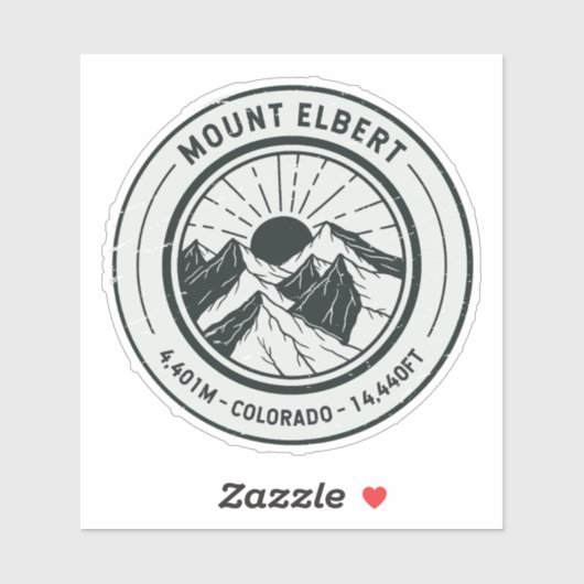Mount Elbert Colorado Wandelen Skiën Reizen Sticker (Vel)