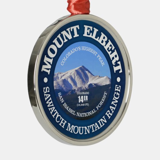 Mount Elbert Metalen Ornament (Rechts)