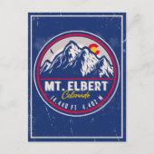 Mount Elbert Mount Elbert 14ers Retro Sunset Briefkaart (Voorkant)