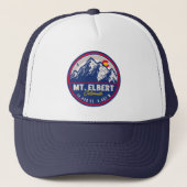 Mount Elbert Mount Elbert 14ers Retro Sunset Trucker Pet (Voorkant)