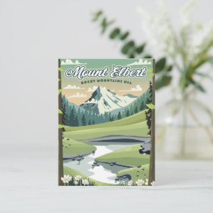 Mount Elbert Rocky Mountains Reisposter Briefkaart