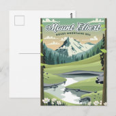 Mount Elbert Rocky Mountains Reisposter Briefkaart (Voorkant / Achterkant)