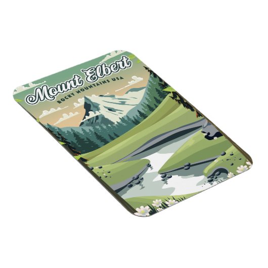 Mount Elbert Rocky Mountains Reisposter Magneet (Rechterzijde)