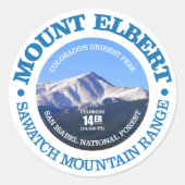 Mount Elbert Ronde Sticker (Voorkant)