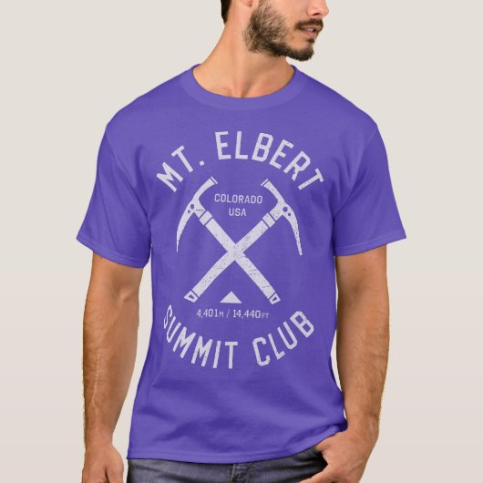 Mount Elbert Summit Club Ik klom op Mt Elbert T-shirt (Voorkant)