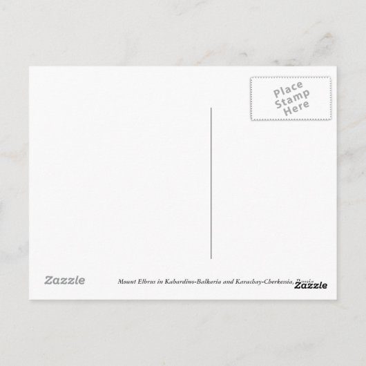 Mount Elbrus Briefkaart (Achterkant)