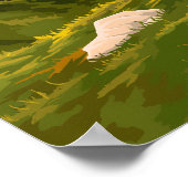 Mount Elbrus Rusland Reisposter Poster (Hoek)