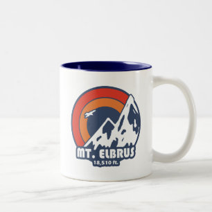 Mount Elbrus Rusland Zon Arend Tweekleurige Koffiemok