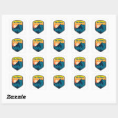 Mount Elbrus Rusland Zonsopgang Vierkante Sticker (Vel)