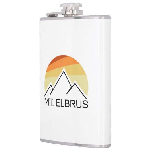 Mount Elbrus Russia Retro Heupfles (Links)