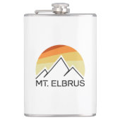 Mount Elbrus Russia Retro Heupfles (Voorkant)