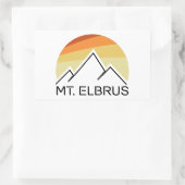 Mount Elbrus Russia Retro Rechthoekige Sticker (Tas)